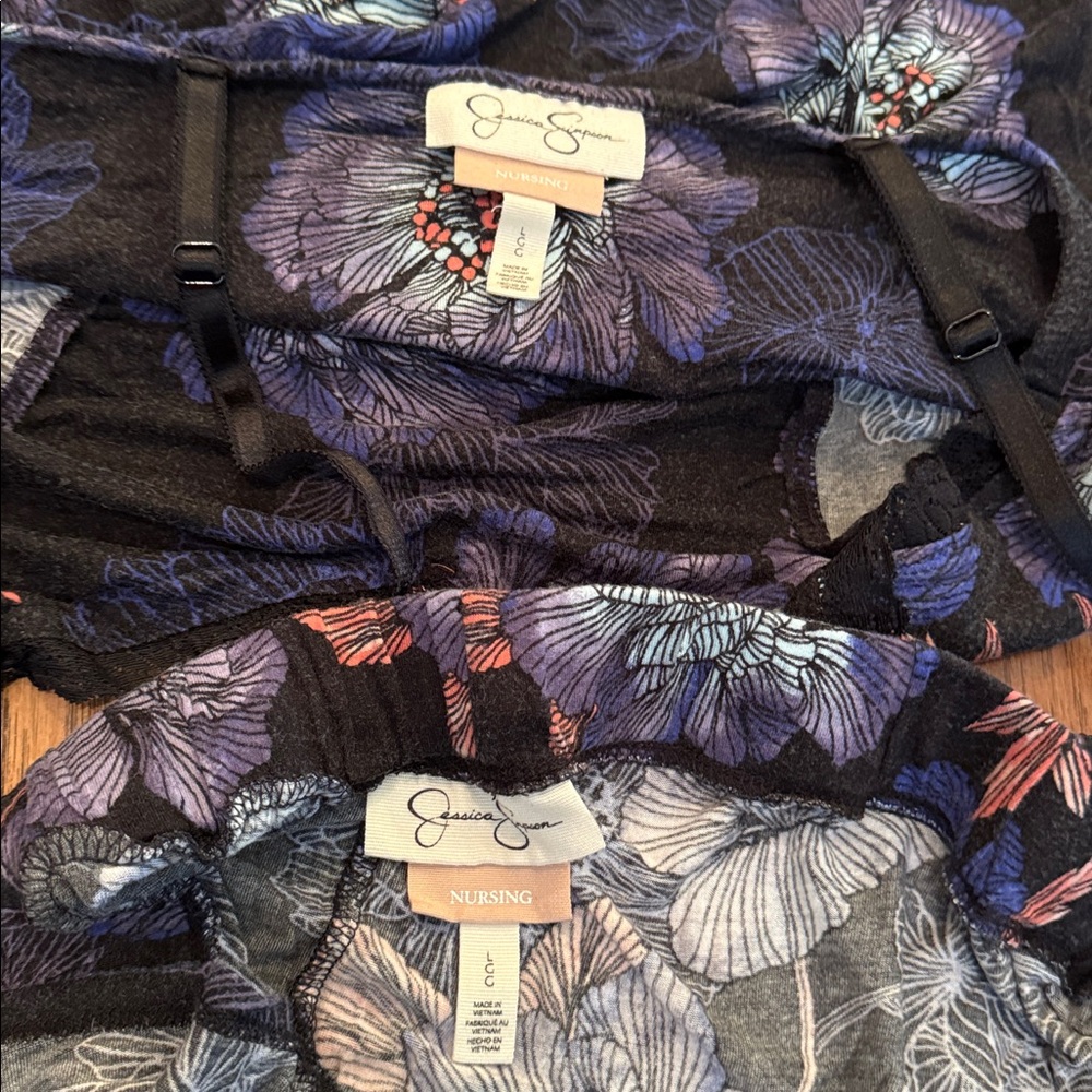 Jessica Simpson Maternity Floral Print Women's Sleepwear Set - Picture 13 of 17